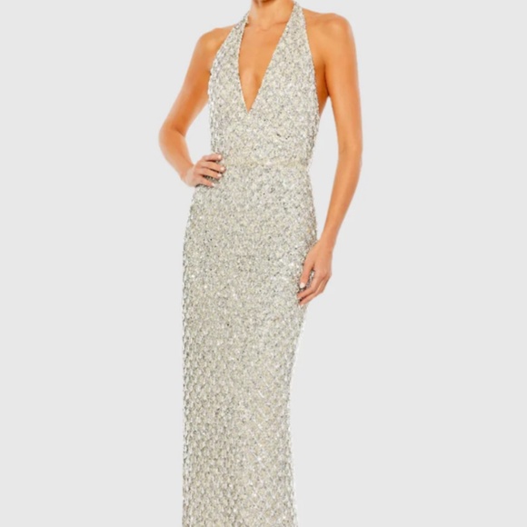 Mac Duggal Dresses & Skirts - Mac Duggal Crystal Fringe Halter Neck #5678
